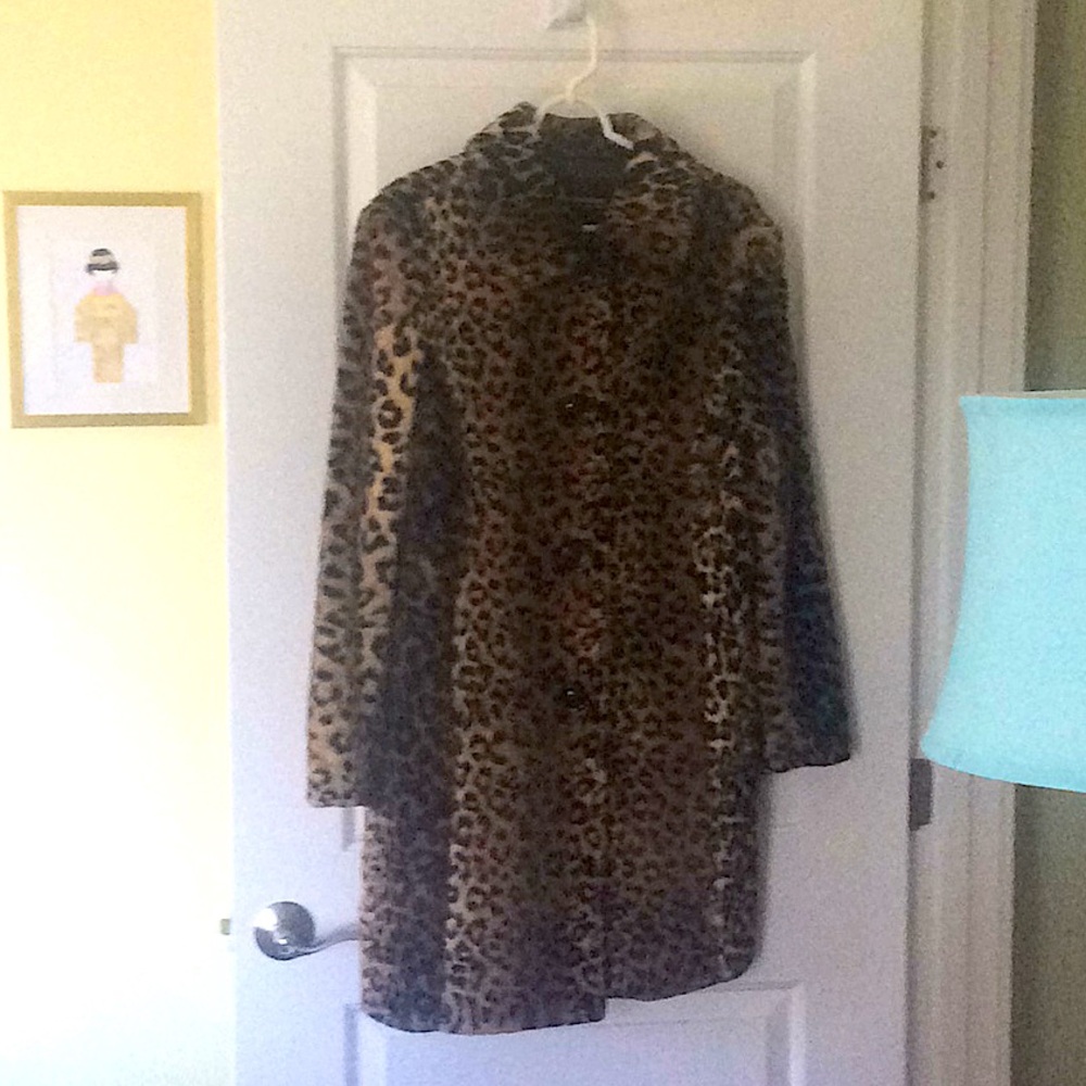 Weatherproof Faux Leopard Coat
